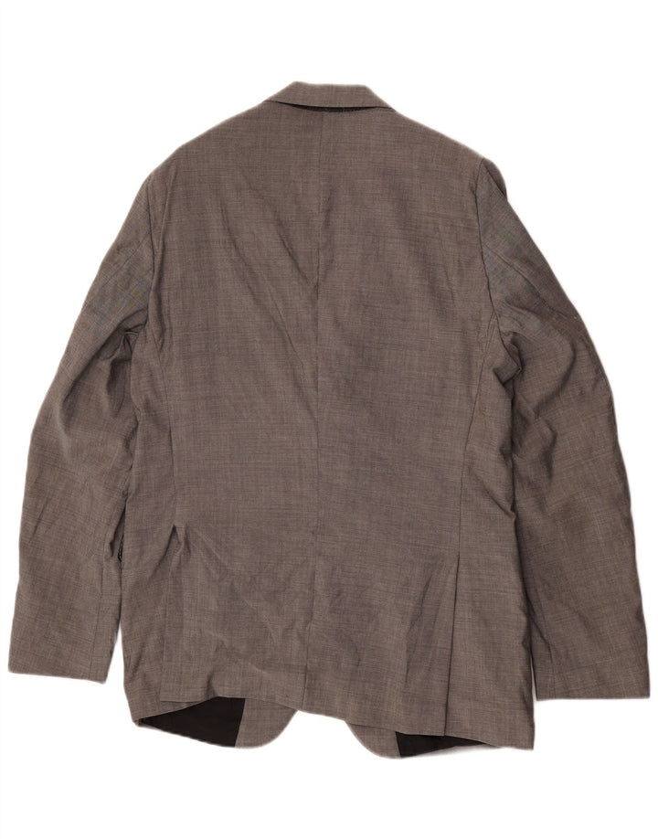 Calvin Klein Mens 2 Button Blazer Jacket IT 56 3XL Grey Wool