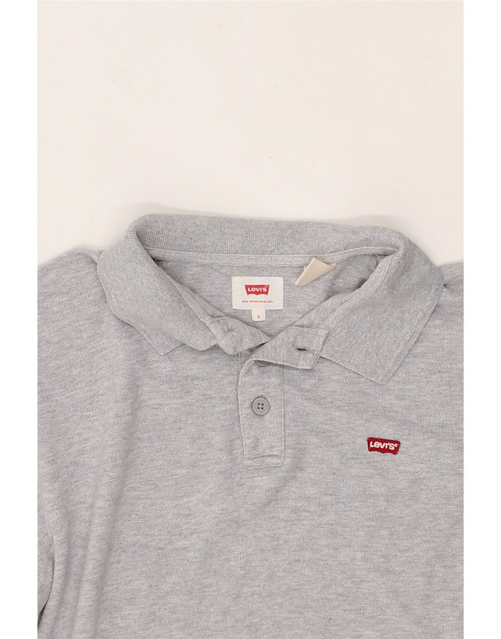LEVI'S Mens Polo Shirt Small Grey Cotton Vintage Levi's and Second-Hand Levi's from Messina Hembry 