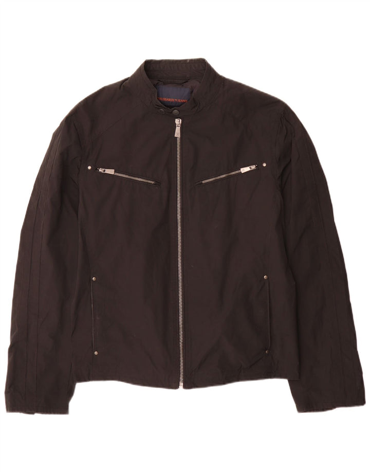 Trussardi Herren Bikerjacke UK 36 Small Schwarz
