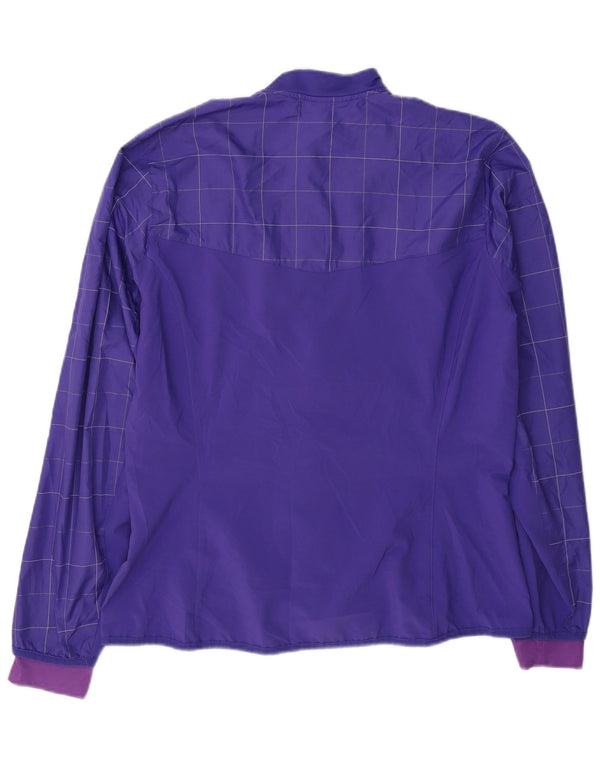 Giacca da ginnastica da donna Adidas UK 16 Large Purple Check Poliestere