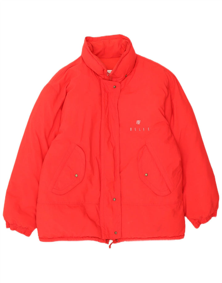 Belfe & Womens Übergroße wattierte Jacke UK 16 Large Rot