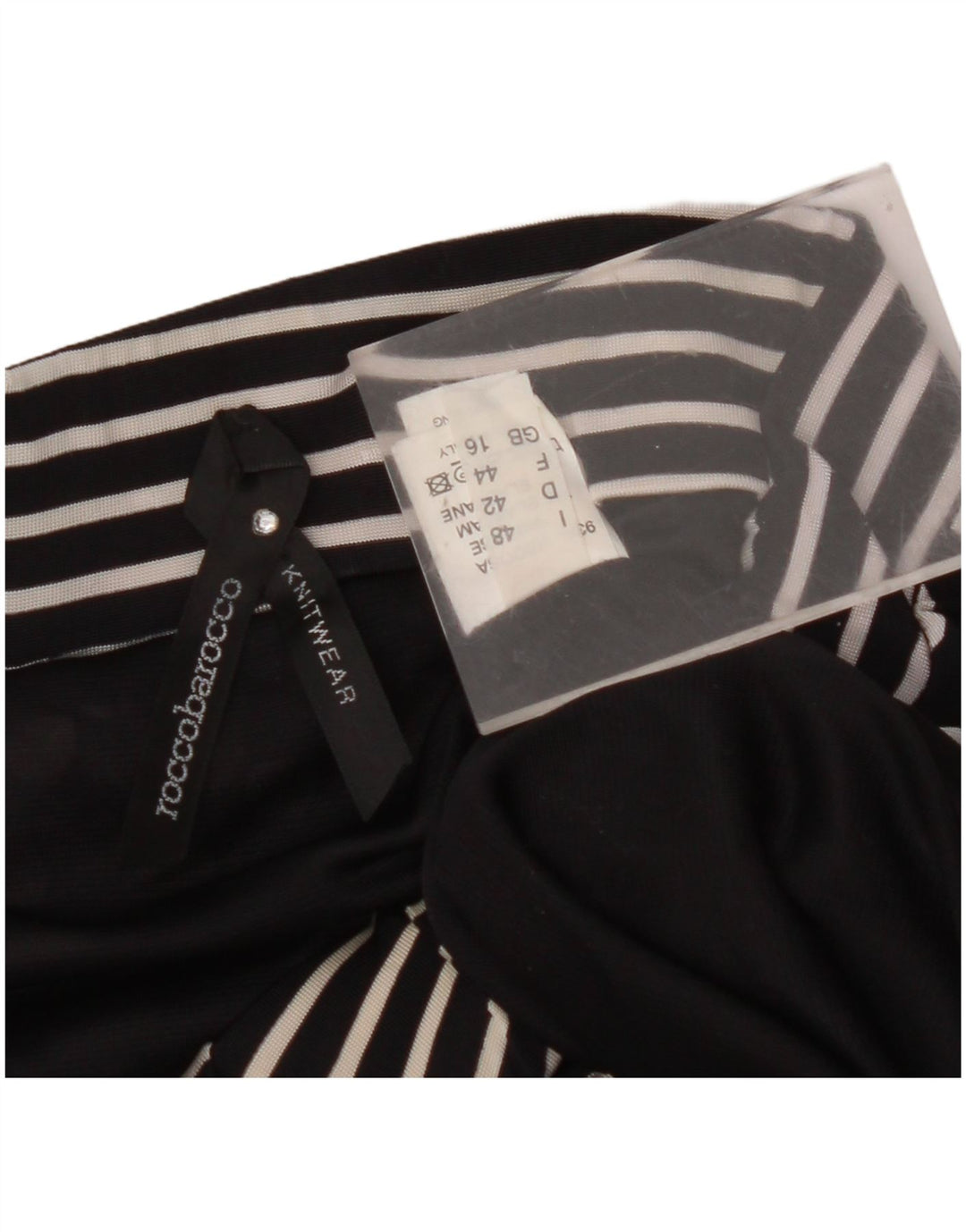 ROCCOBAROCCO Womens Midi Skirt UK 16 Large  Black Spotted Viscose