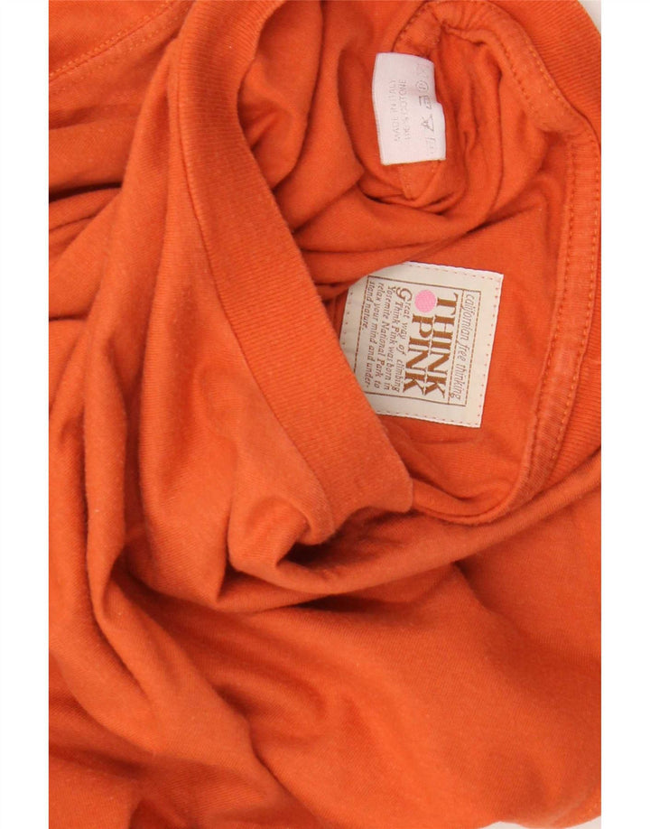 Think Pink Mens T-Shirt Top Large Orange Cotton