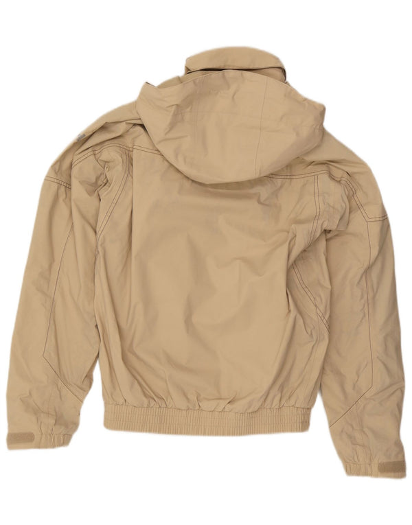 Helly Hansen Herren-Bomberjacke mit grafischer Kapuze, UK 36, Small, Beige, Nylon