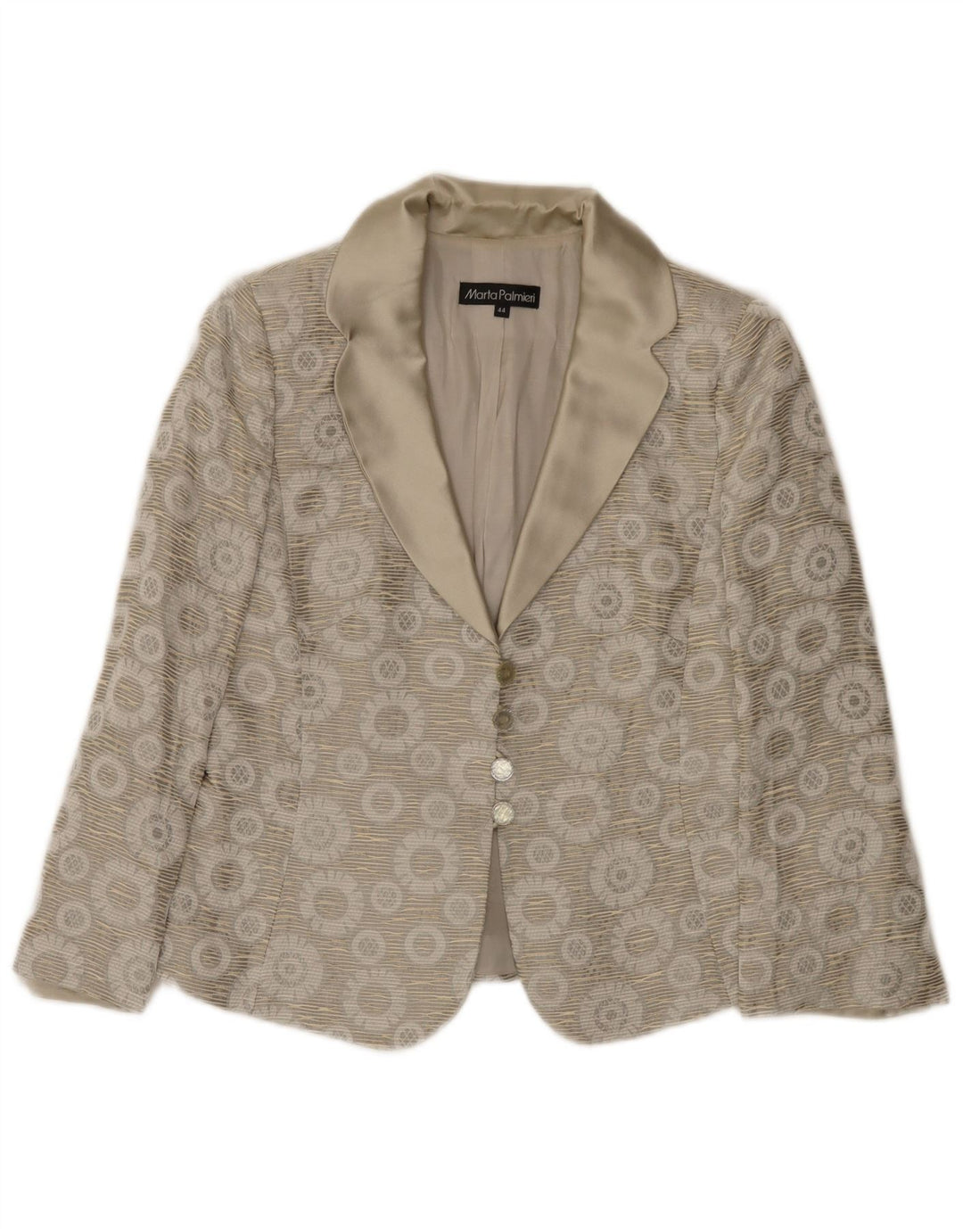 Marta Palmieri Γυναικείο τζάκετ με 4 κουμπιά σακάκι IT 44 Medium Grey Floral