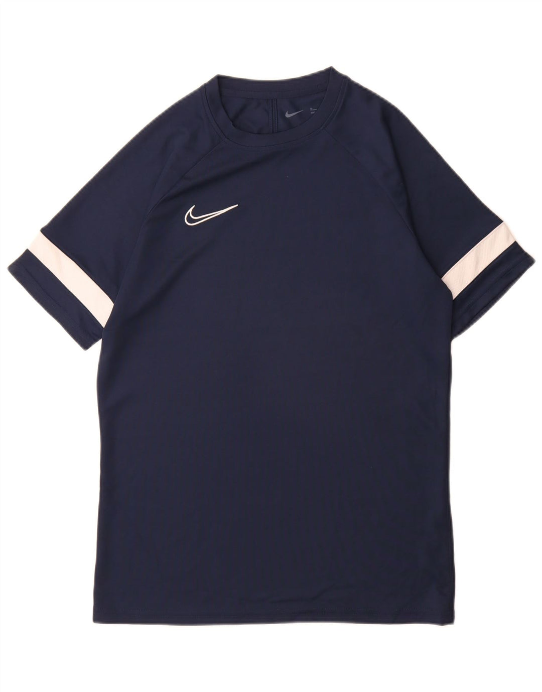 Nike Mens Dri Fit T-Shirt Top Medium Navy Blue Colourblock