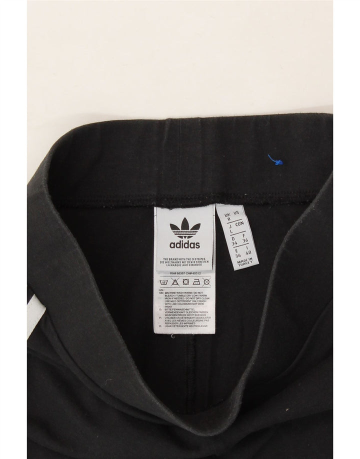 ADIDAS Womens Leggings UK 8 Small  Black Cotton Vintage Adidas and Second-Hand Adidas from Messina Hembry 