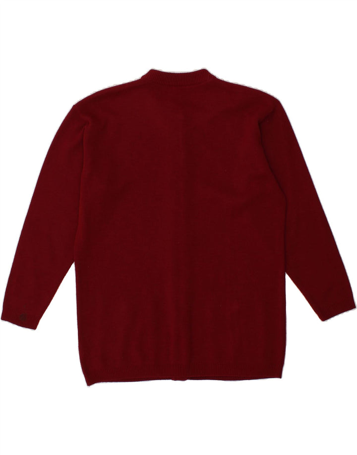 C&A Womens Oversized Cardigan Sweater EU 36/38 Small Burgundy Acrylic Vintage C&A and Second-Hand C&A from Messina Hembry 