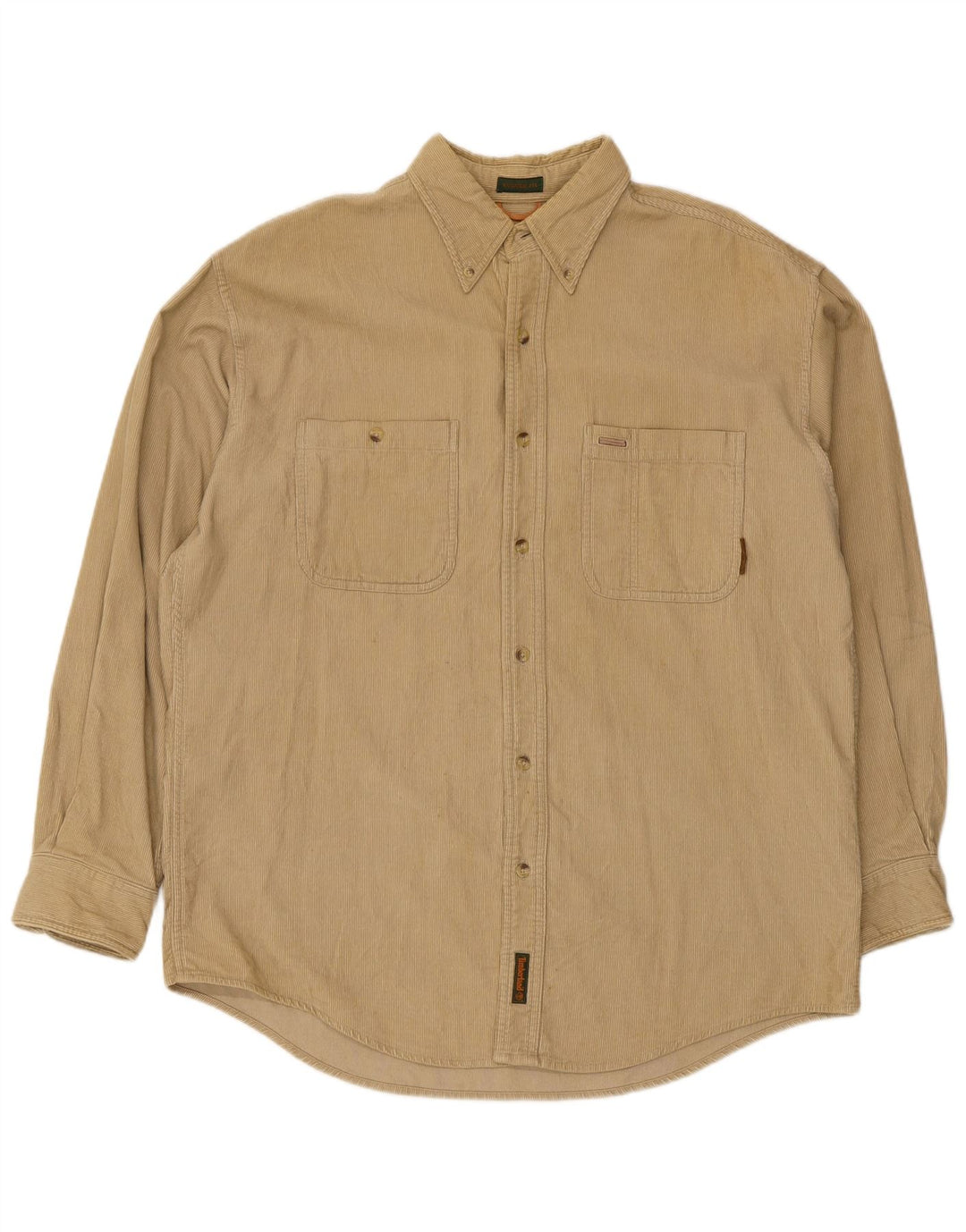 Timberland Mens Corduroy Shirt Medium Beige Cotton