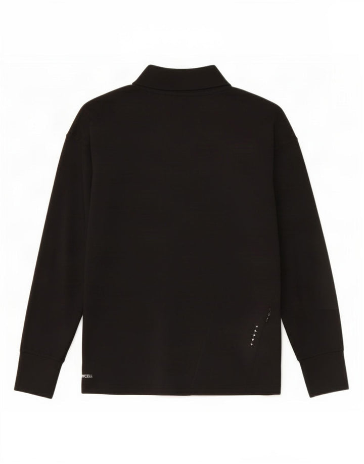 Puma Girls Zip Neck Pullover Træningsdragt Top 11-12 år Sort Polyester