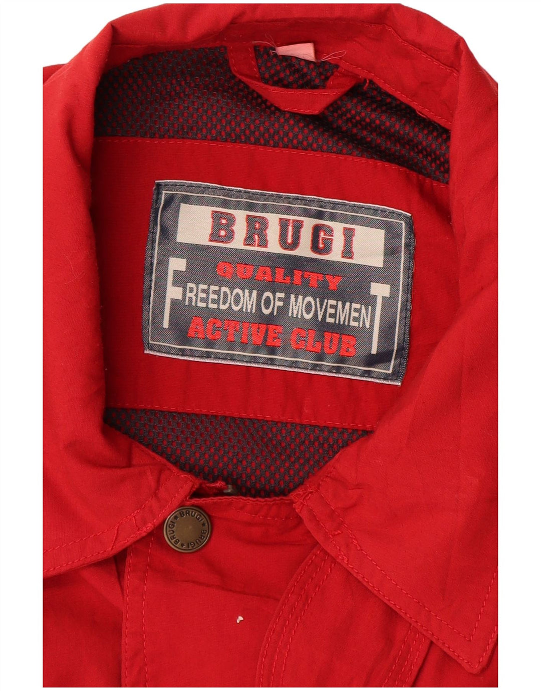 BRUGI Mens Bomber Jacket IT 52 XL Red Polyester