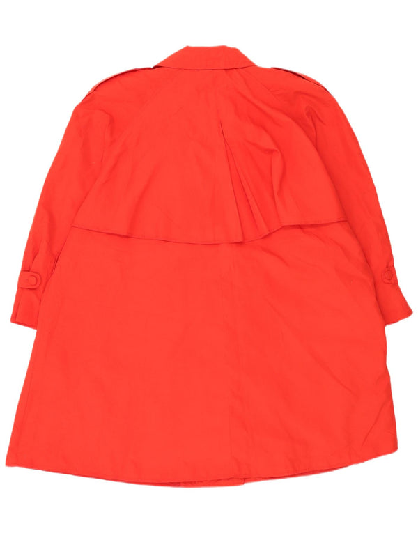 Vintage Kvinders Oversized Trench Coat UK 16 Large Red