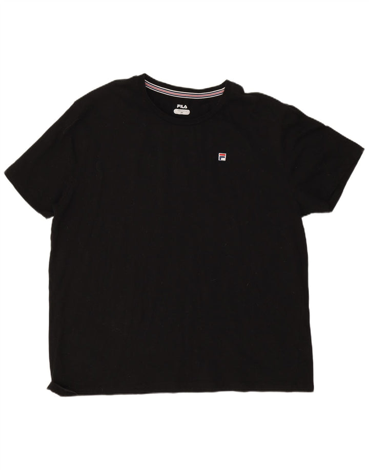 Fila Mens T-Shirt Top 3XL Black Cotton