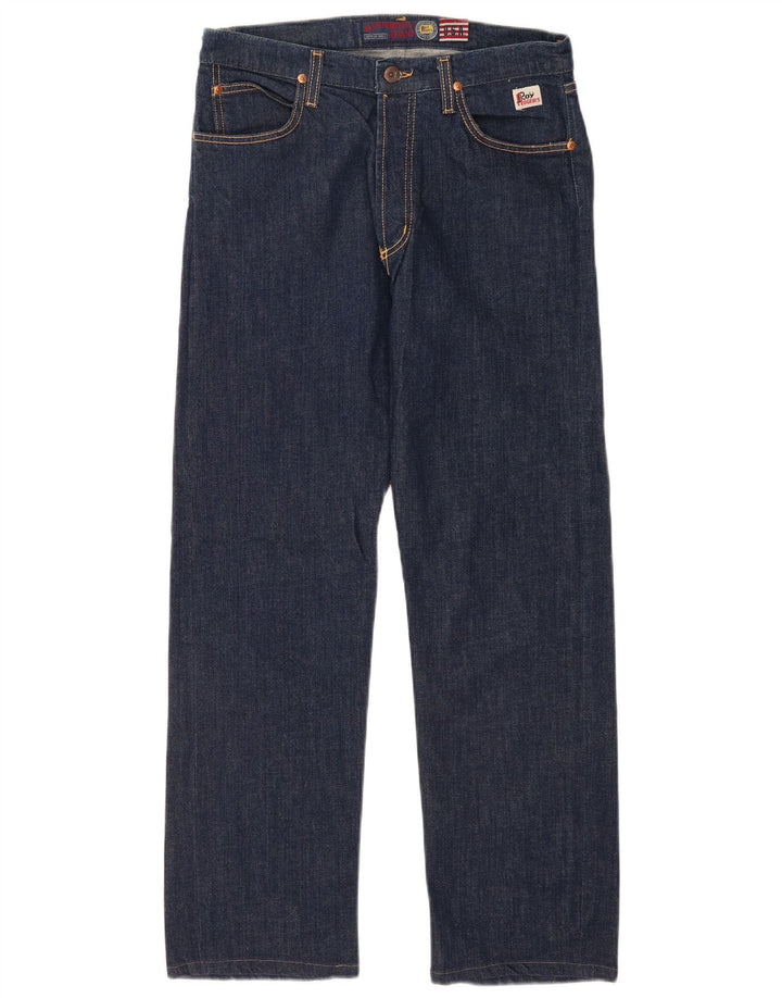 Roy Rogers Mens Straight Jeans W33 L29 Navy Blue Cotton