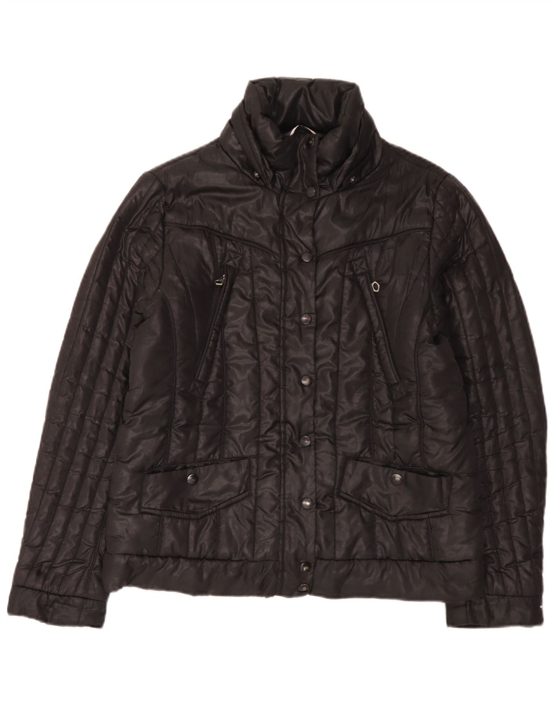 Giacca imbottita da donna Tommy Hilfiger UK 16 grande poliestere nero