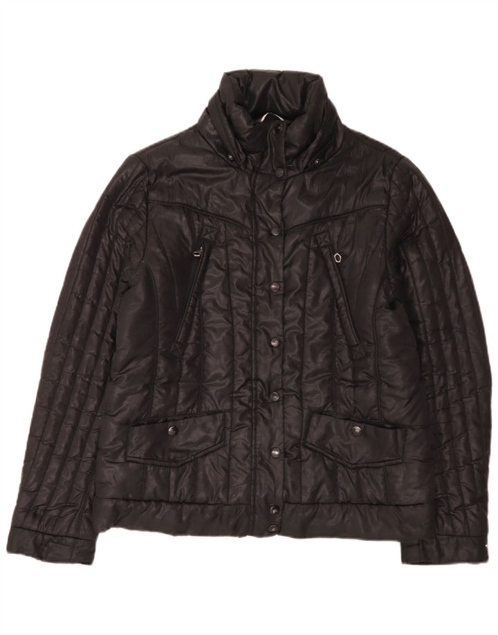 Giacca imbottita da donna Tommy Hilfiger UK 16 grande poliestere nero