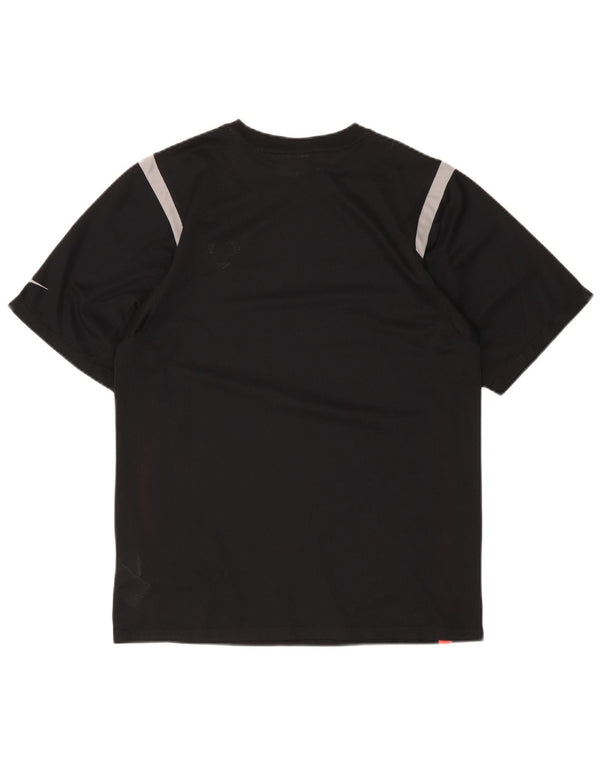 Nike Mens T-Shirt Top UK 38/40 Medium Black Colourblock Polyester Sports