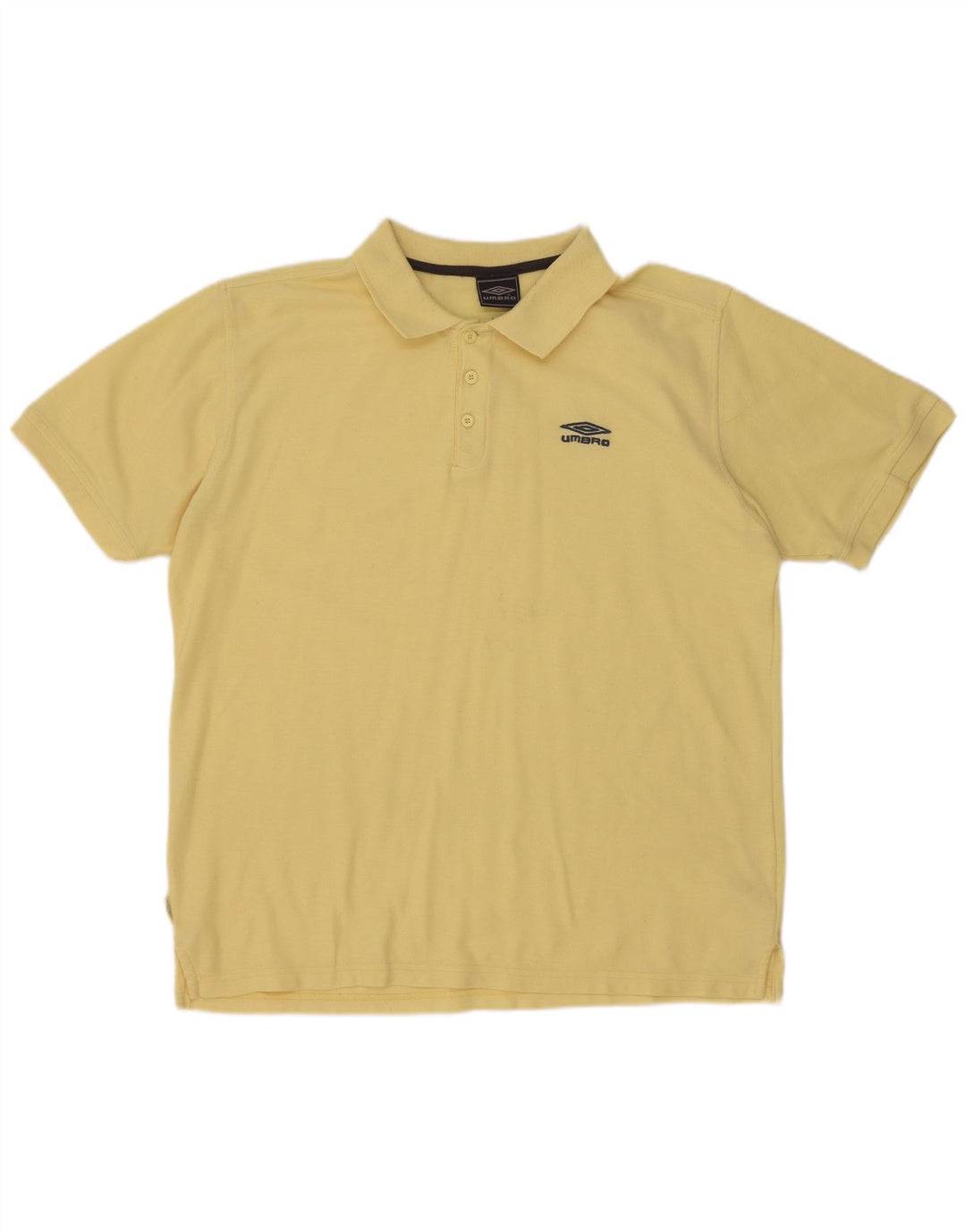 Umbro Mens Polo Shirt XL Yellow Polyester