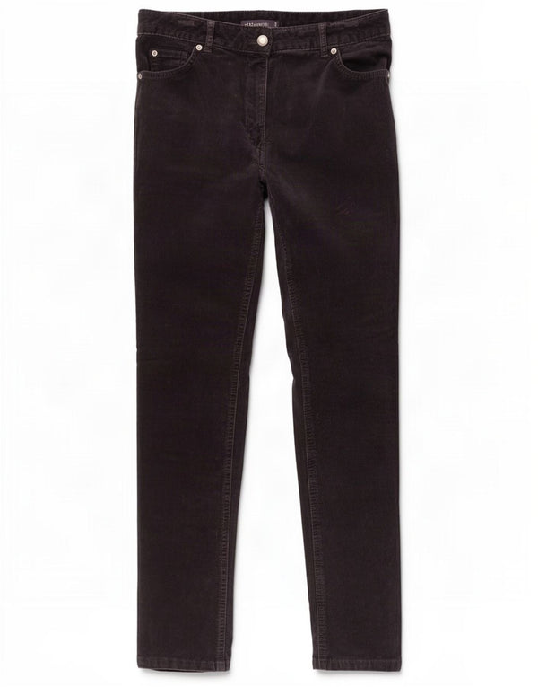 Pantaloni drepti din velur pentru femei Marks & Spencer UK 10 Small W28 L27 Gri
