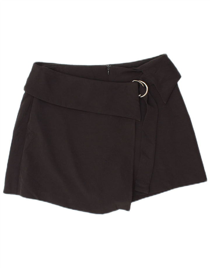 ZARA Womens High Waist Casual Shorts Medium W28  Black Polyester