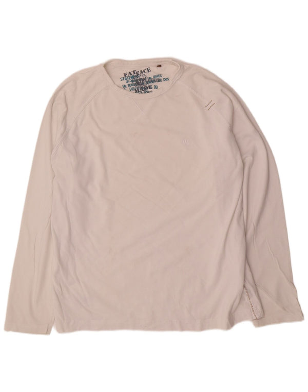 Fat Face Mens Top Long Sleeve Large White Cotton