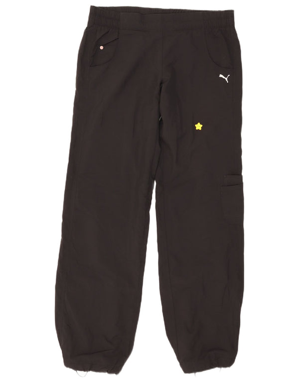 Calça cargo feminina Puma Joggers UK 12 médio W32 L33 poliéster preto