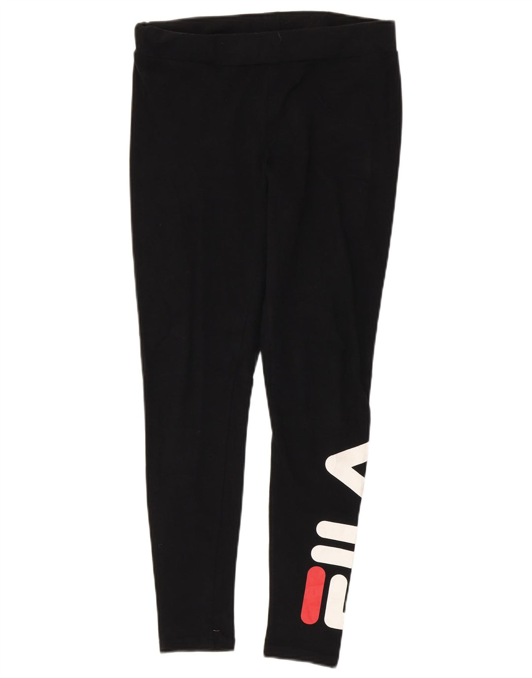 Fila Womens Graphic Leggings UK 10 Small  Black Cotton