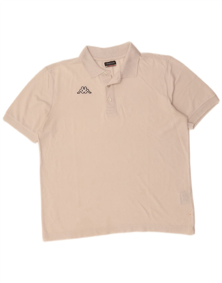 Kappa herre poloshirt Medium hvid bomuld