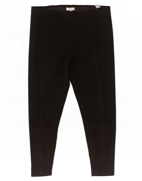 Pantaloni tăiați pentru femei Marks & Spencer UK 20 2XL W36 L26 Negru