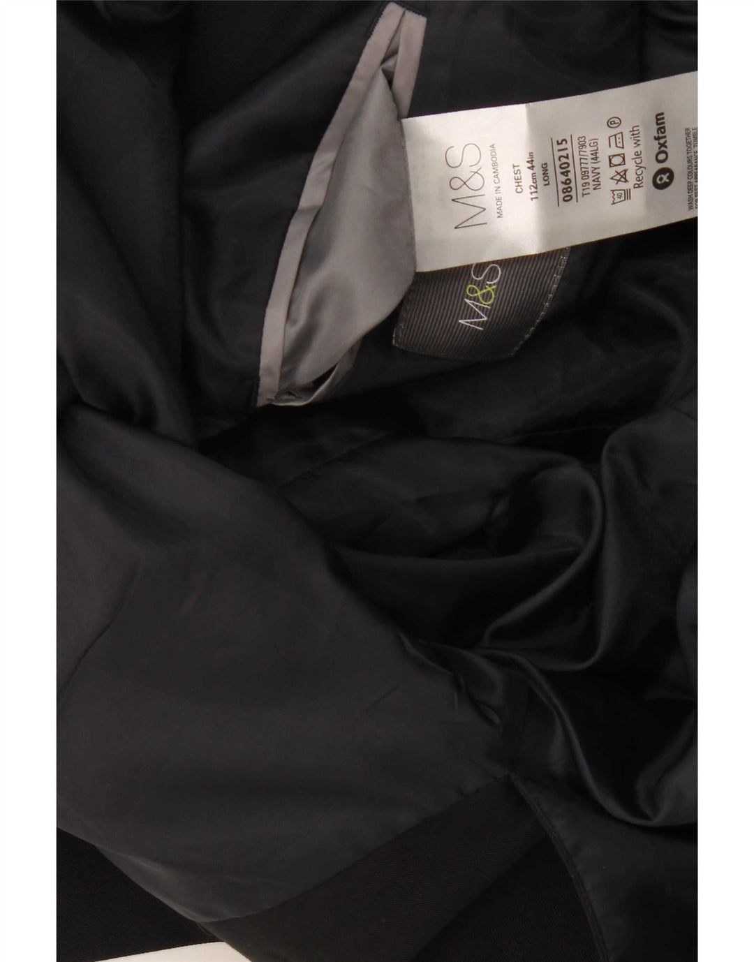 Marks & Spencer Herre lang 2-knaps blazerjakke UK 44 XL Navy Blue