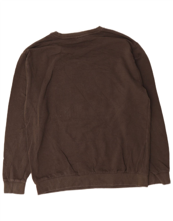 Zara Mens Graphic Sweatshirt Jumper XL Brown Cotton