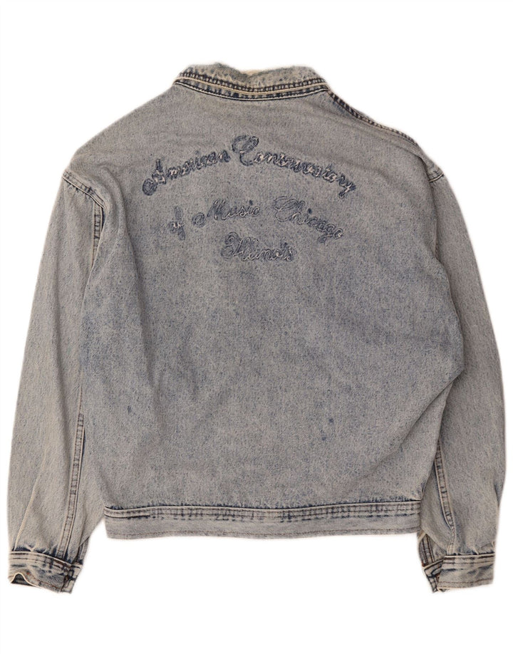 Vintage Herren Jeansjacke UK 38 Mittelblaue Baumwolle