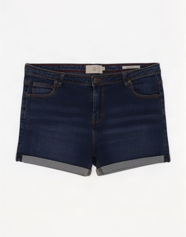 Pantaloncini di jeans slim fit da donna di Dack IT 46 Large W32 cotone blu navy