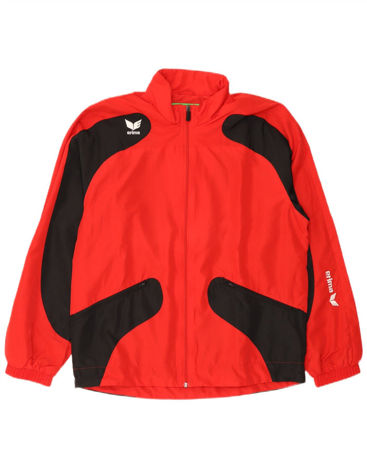 Erima Træningsdragt Topjakke til mænd UK 40/42 Medium Rød Colourblock Polyester