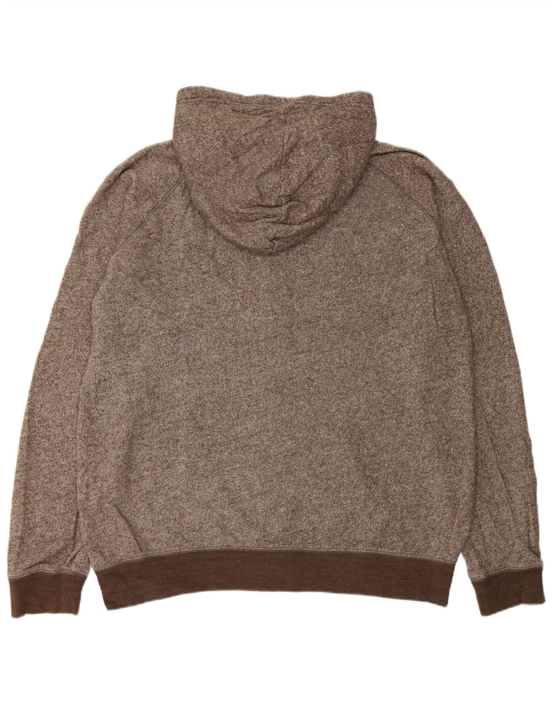 Gap Mens Zip Hoodie Sweater XL Brown Flecked
