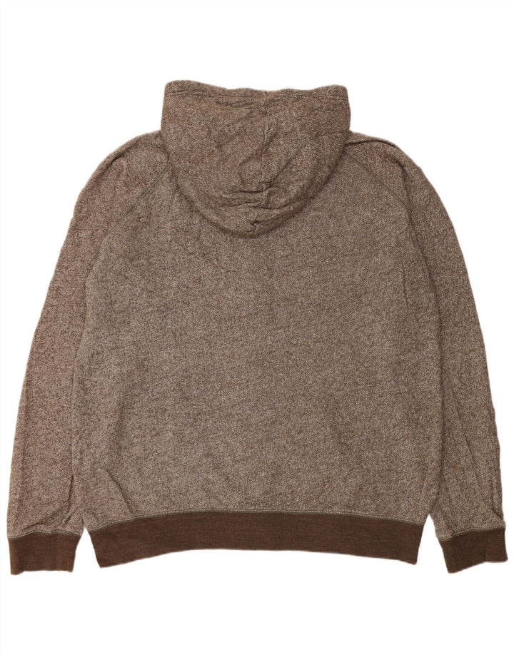 Gap Mens Zip Hoodie Sweater XL Brown Flecked