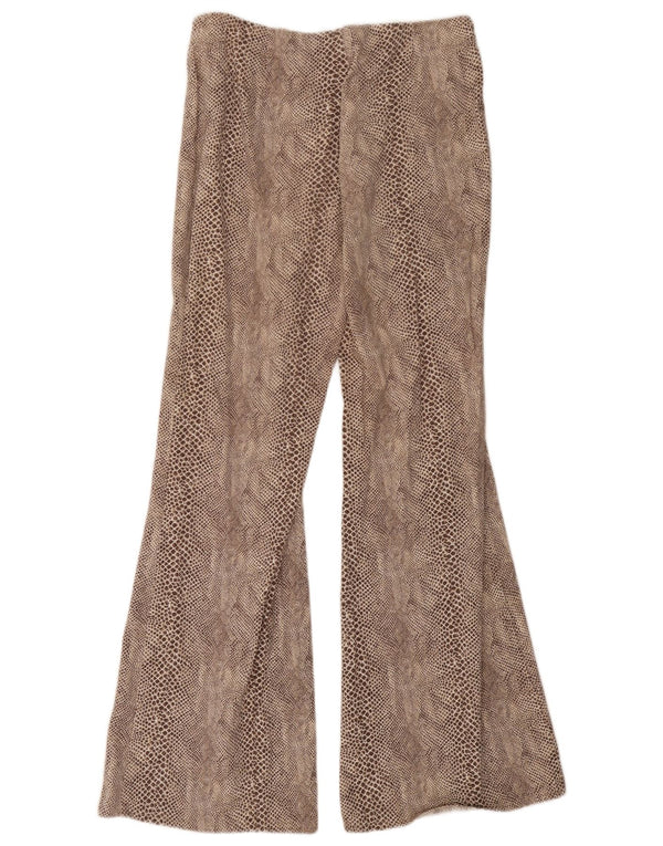Topshop Pantalones casuales para mujer UK 12 Medium W28 L30 Beige Animal Print