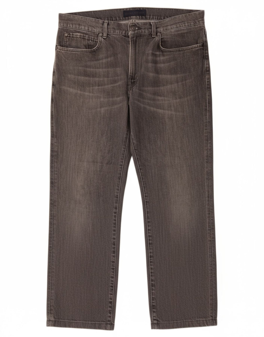 TRUSSARDI Mens Straight Jeans W38 L28 Grey Cotton