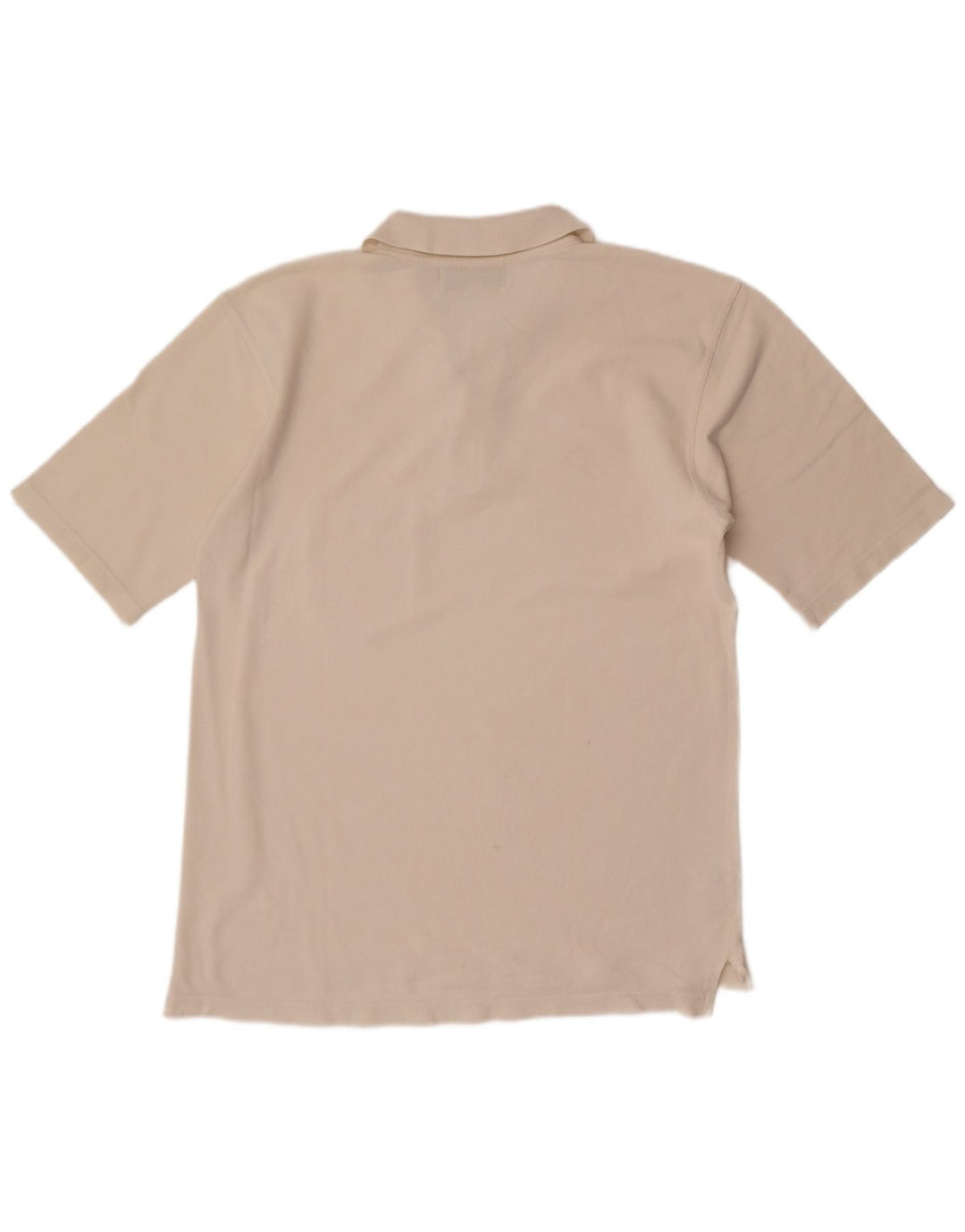 Barbour Mens Polo Shirt Large Off White Cotton