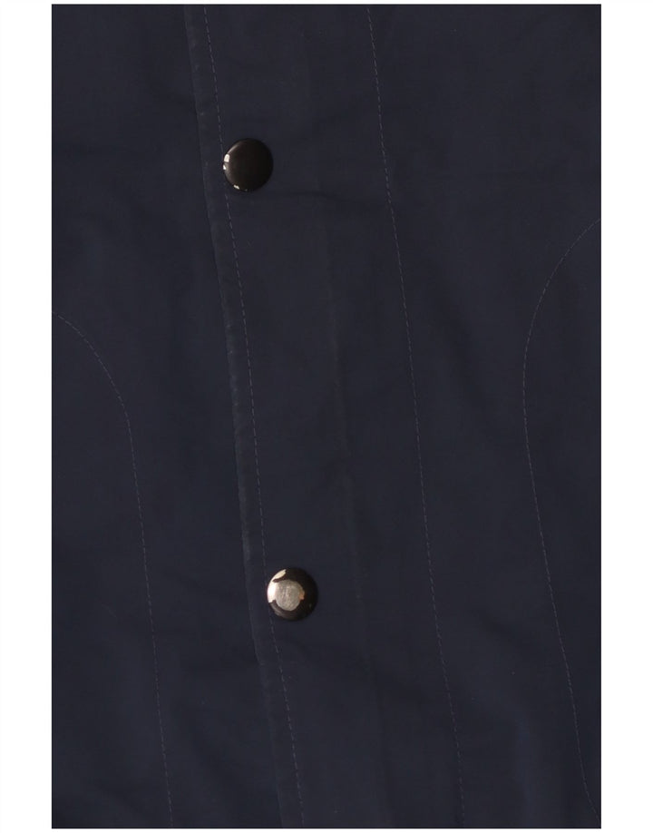 Marks & Spencer Mens Bomber Jacket UK 44 2XL Navy Blue Polyester