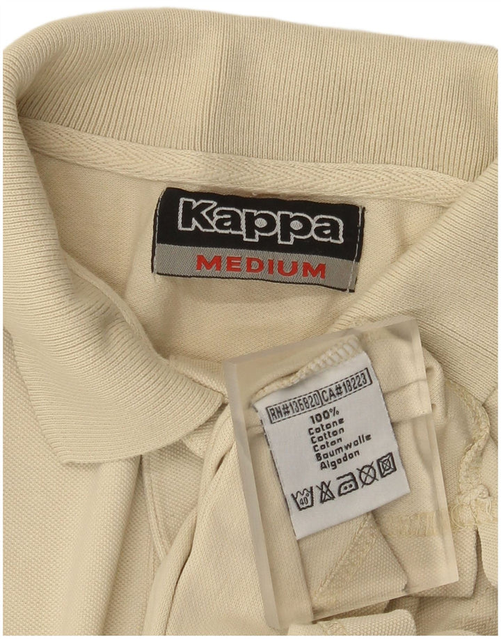 Kappa Mens Polo Shirt Medium Beige Cotton