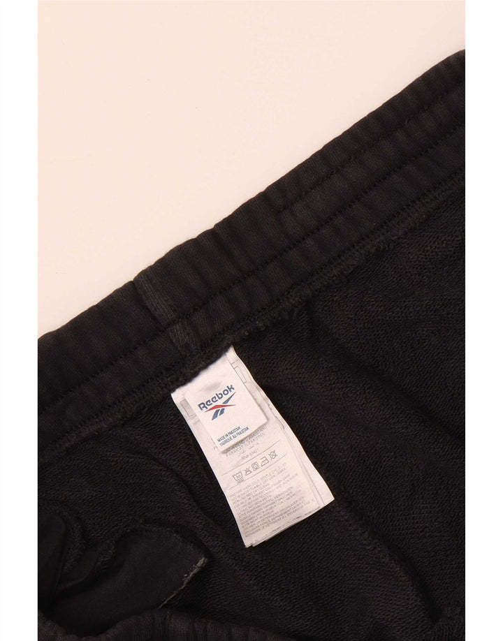 Reebok Mens Tracksuit Trousers Joggers Large  Black Cotton