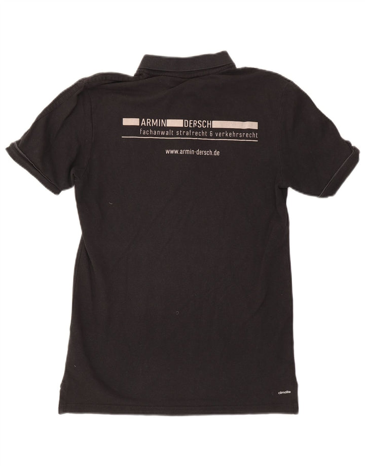 Polo grafica da uomo Adidas in cotone nero medio
