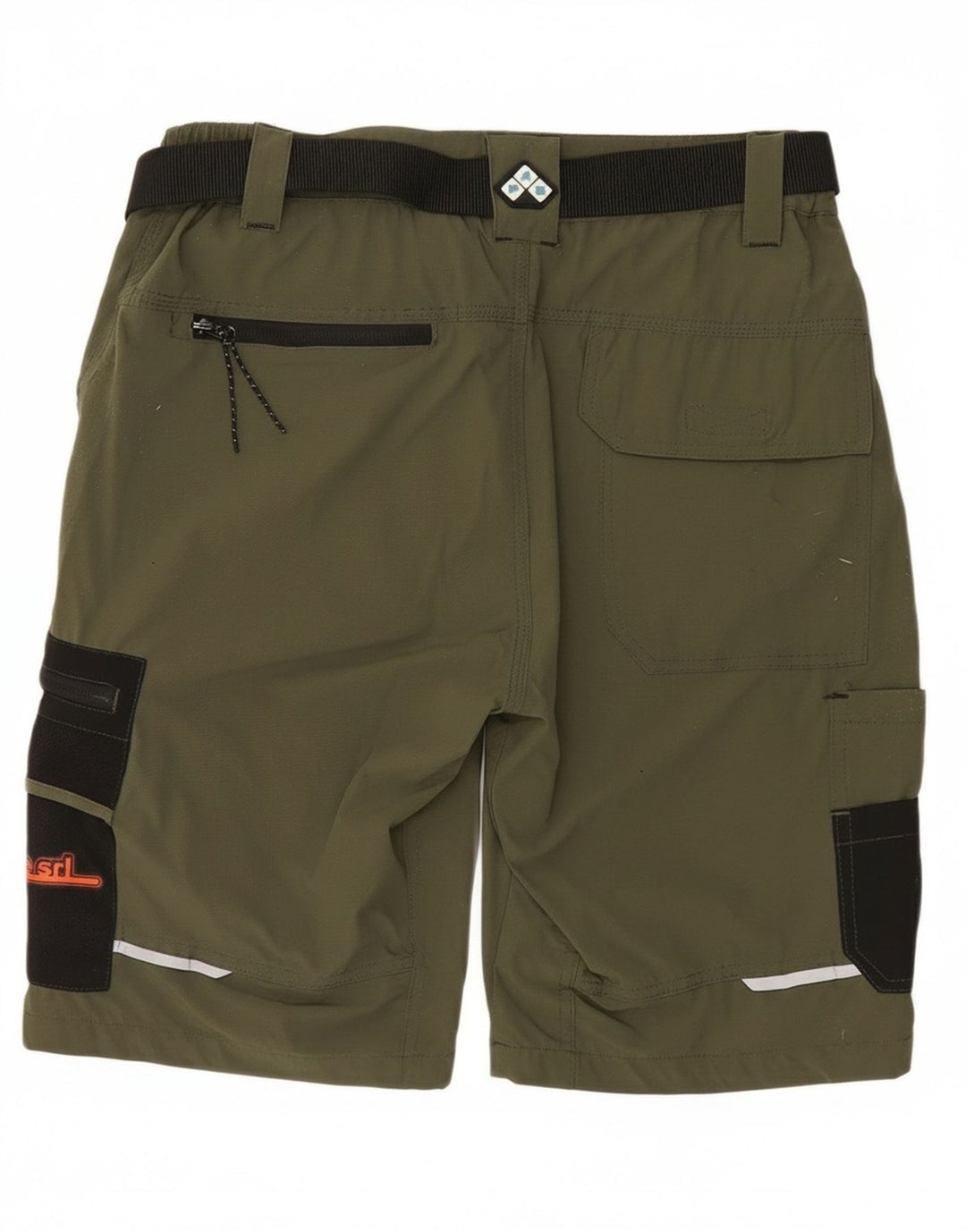 Vintage Mens Graphic Cargo Shorts Large W34  Khaki Colourblock