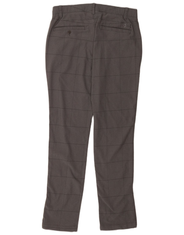 Under Armour Mens Loose Fit Chino Trousers W34 L34 Grey Houndstooth
