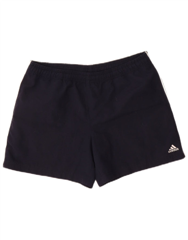 Женские спортивные шорты Adidas UK 8, маленькие, темно-синие, полиэстер