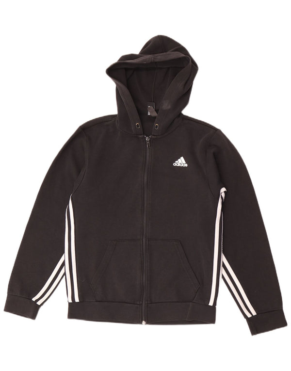 Adidas Mens Zip Hoodie Sweater XS Black Cotton