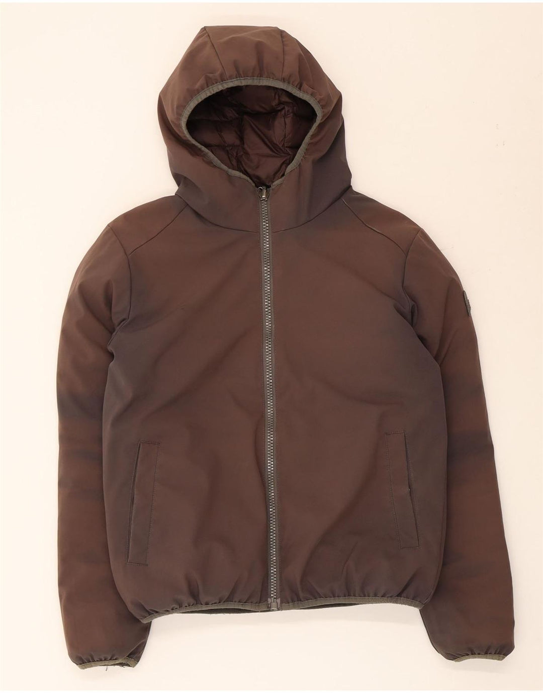 Invicta Herre Hætte Vendbar Polstret Jakke UK 36 Lille Brun Polyester