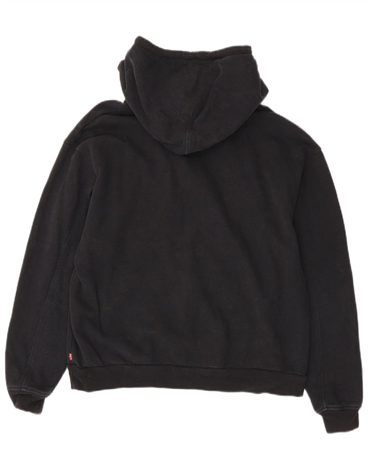 Levi's Mens Graphic Hoodie Jumper Small Black Cotton