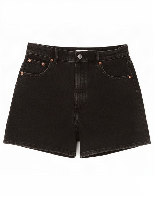 Pantaloncini di jeans da donna Zara EU 38 piccoli W28 cotone nero